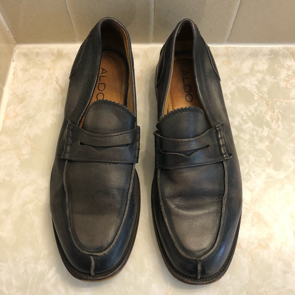 Charcoal Penny Loafers